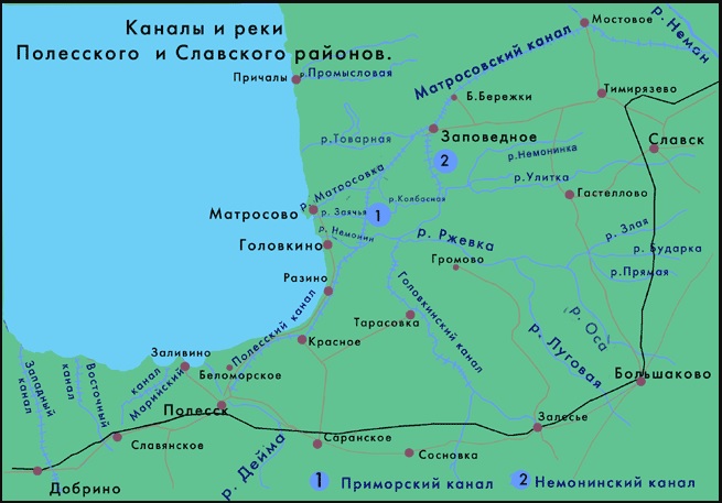 Карта калининградской области с городами и поселками подробная 2022